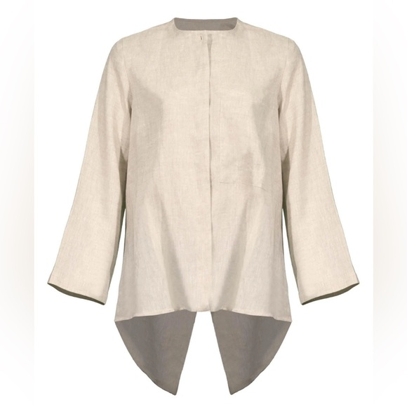 Ayrtight Tops - AYRTIGHT Wren Mackenzie Shirt Size XXL White Crispy NWT 100% Linen Summer Casual